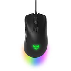 Bytezone Ghost gaming miš, žični, RGB, optički, 19K DPI, crna (BZ-399)