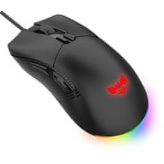 Bytezone Ghost gaming miš, žični, RGB, optički, 19K DPI, crna (BZ-399)
