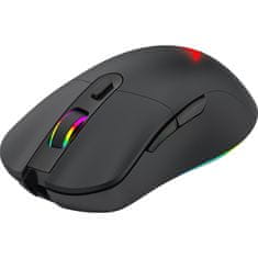 Bytezone Morpheus gaming miš, bežična-žična, RGB, optička, crna (BZ-100W)