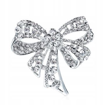 Pinets® Pinets broš s kristalima Swarovski, mašna