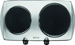 ECG Električni štednjak s dva plamenika EV 2512 Stainless