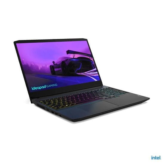 Lenovo IdeaPad 3 gaming prijenosno računalo, i7-11370H, 39.62 cm (15,6"), FHD, 16 GB, 512 GB, RTX 3050, W11H, crna (82K101DHSC)