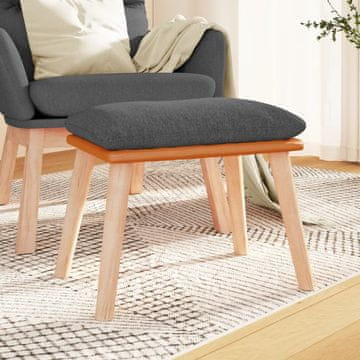 Vidaxl Tabure tamno sivi 45x29,5x35 cm tkanina i umjetna koža
