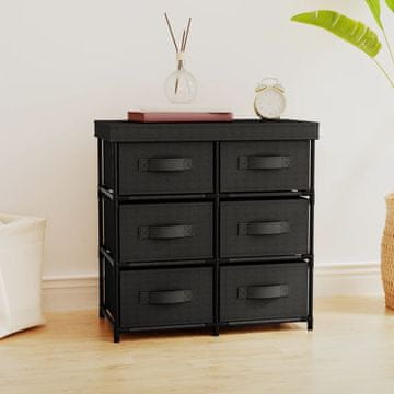 Vidaxl Ormarić sa 6 ladica 55x29x55 cm Sivi čelik