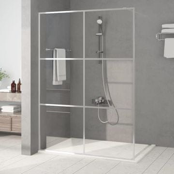 Vidaxl Srebrna tuš kabina 140x195 cm prozirno ESG staklo