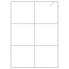 Vidaxl Pregrada za tuš srebrna 140 x 195 cm s prozirnim staklom ESG