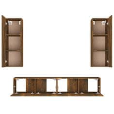 Vidaxl 4-dijelni set TV ormarića boja dimljenog hrasta drveni