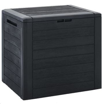 Vidaxl Vrtna kutija, antracit, 58,5 x 46 x 55 cm, polipropilen