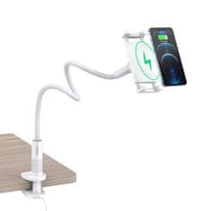 Choetech T548 držač mobitela, Qi punjač 10W, bijela