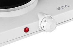 ECG Električni štednjak s dva plamenika EV 2512 Bijela