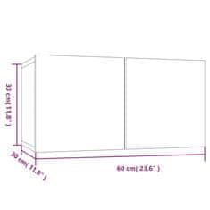 Vidaxl 4-dijelni set TV ormarića boja dimljenog hrasta drveni