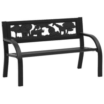 Vidaxl Dječja vrtna klupa 86 cm čelična