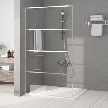 Vidaxl Srebrna tuš kabina 115x195 cm prozirno ESG staklo