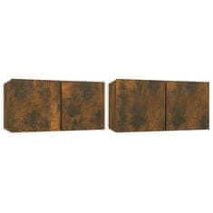 Vidaxl 4-dijelni set TV ormarića boja dimljenog hrasta drveni