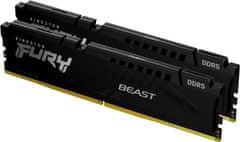 Kingston FURY Beast Black RAM memorija, 64 GB, 5600 MHz, DDR5, CL40, DIMM, 2 kom (KF556C40BBK2-64)