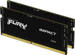 Kingston FURY Impact RAM memorija, 32 GB, 4800 MT/s, DDR5, CL38, SODIMM, 2 kom (KF548S38IBK2-32)