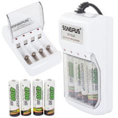 Verkgroup Univerzalni punjač za 4 AA i AAA baterije + 4700mAh baterije GRATIS