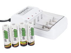 Verkgroup Univerzalni punjač za 4 AA i AAA baterije + 4700mAh baterije GRATIS