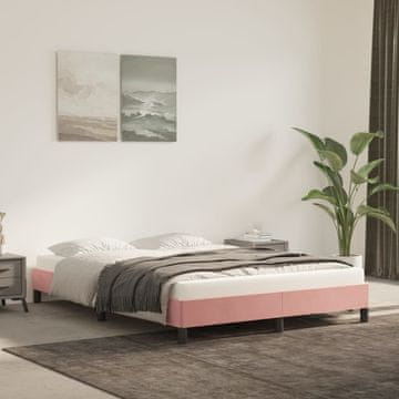 Vidaxl Okvir za krevet roze 140x190 cm baršun