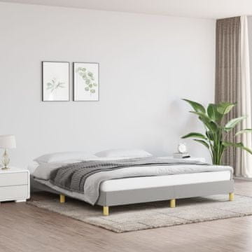 Vidaxl Okvir kreveta bez madraca svijetlo sivi 180x200 cm presvučen tkaninom