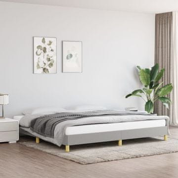 Vidaxl Okvir kreveta bez madraca svijetlo sivi 200x200 cm presvučen tkaninom