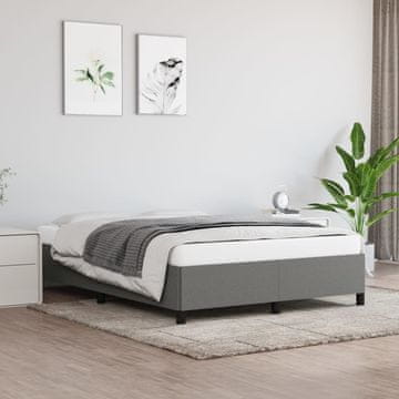 Vidaxl Okvir kreveta bez madraca tamno sivi 140x190 cm presvučen tkaninom