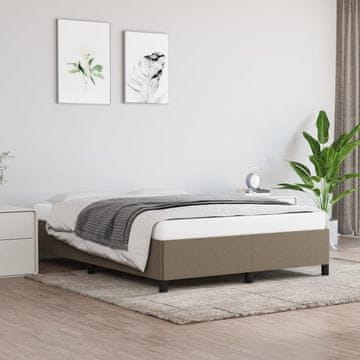 Vidaxl Okvir kreveta bez madraca, taupe, 140x190 cm, presvučen tkaninom