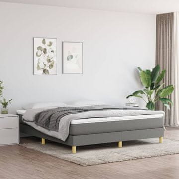 Vidaxl Okvir kreveta bez madraca tamno sivi 160x200 cm presvučen tkaninom