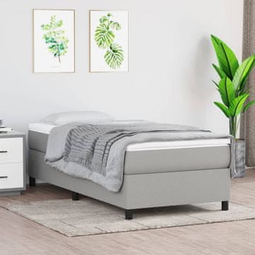 Vidaxl Okvir kreveta bez madraca svijetlo sivi 90x200 cm presvučen tkaninom