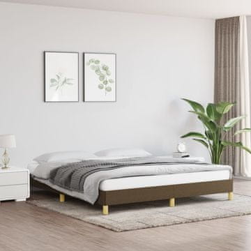 Vidaxl Okvir kreveta bez madraca tamnosmeđi 180x200 cm tkanina