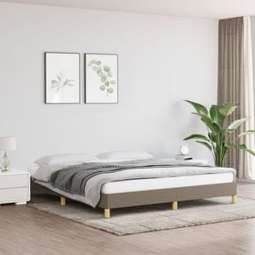 Vidaxl Okvir kreveta bez madraca, taupe, 180x200 cm, presvučen tkaninom