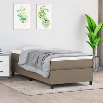 Vidaxl Okvir kreveta bez madraca, taupe, 100x200 cm, presvučen tkaninom