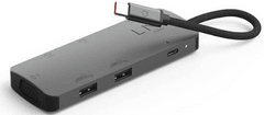 Linq priključna stanica, 7 u 1, USB-C, MST za 3 ekrana, HDMI, DP, mDP, VGA, 2x USB-A, crna (LQ48019)