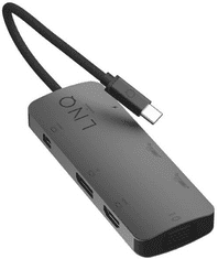 Linq priključna stanica, 7 u 1, USB-C, MST za 3 ekrana, HDMI, DP, mDP, VGA, 2x USB-A, crna (LQ48019)