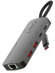 Linq priključna stanica, 8 u 1, USB-C, RJ45, HDMI 8K, 1x USB-C, PD 100W, 4x USB-A, crna (LQ48022)