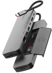 Linq priključna stanica, 9 u 1, USB-C, M.2 SSD, RJ45, SD+TF, HDMI, USB-C 3.2 Gen2, USB-C PD 100W, 2x USB-A (LQ48020)