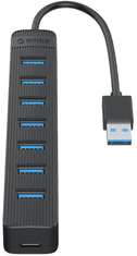 Orico USB hub sa 7 ulaza, USB 3.0, 1,5 m, crna (TWU3-7A-15-BK-EP)