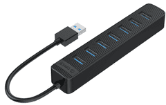 Orico USB hub sa 7 ulaza, USB 3.0, 1,5 m, crna (TWU3-7A-15-BK-EP)