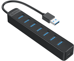 Orico USB hub sa 7 ulaza, USB 3.0, 1,5 m, crna (TWU3-7A-15-BK-EP)
