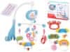 Ikonka Aga Vrtuljak za krevetić s melodijama, projektorom + daljinski upravljač Plavi
