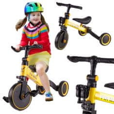 Ikonka Aga Trike Fix Mini trkaća tricikla 3u1 s pedalama žuta
