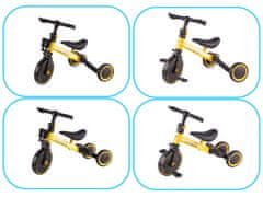 Ikonka Aga Trike Fix Mini trkaća tricikla 3u1 s pedalama žuta