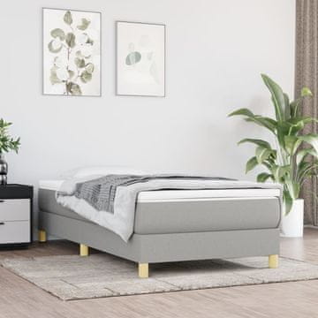 Vidaxl Okvir kreveta bez madraca svijetlo sivi 80x200 cm presvučen tkaninom