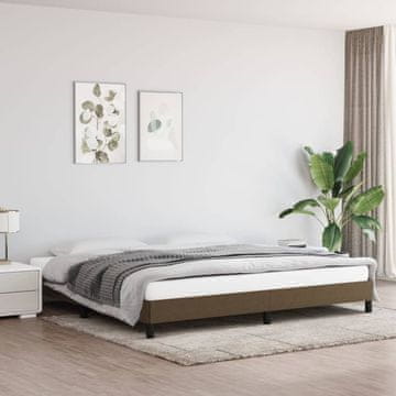 Vidaxl Okvir kreveta bez madraca tamnosmeđi 200x200 cm tkanina