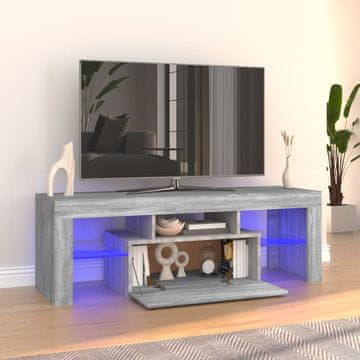 Vidaxl TV ormarić s LED rasvjetom, sivi hrast sonoma, 120x35x40 cm
