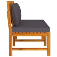Vidaxl Dnevni ležaj sa sivim jastukom 200x60x75cm masivno drvo bagrema