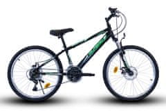 Olpran brdski bicikl 24" Spirit Sus Full Disc Gentle, crnio-zelen, 15"