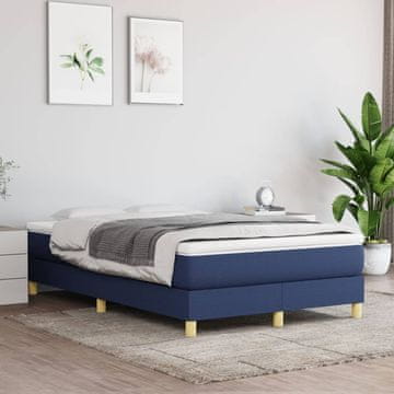 Vidaxl Okvir kreveta bez madraca plavi 120x200 cm tkanina