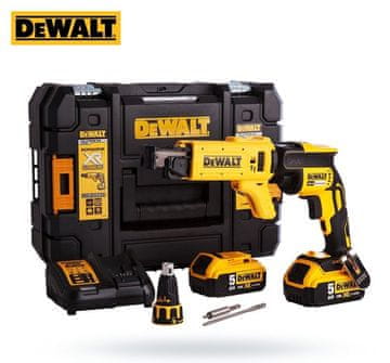 DeWalt Akumulatorski odvijač za gipsane ploče XR 18V 2*5.0AH LI-LON+DCF6201 - DW DCF620P2K