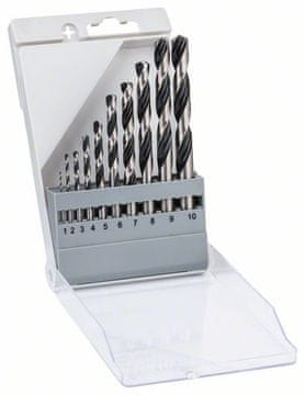 BOS 10-DIJELNI SET BUŠILA ZA METAL POINTTEQ 1-10 MM - B 2608577348